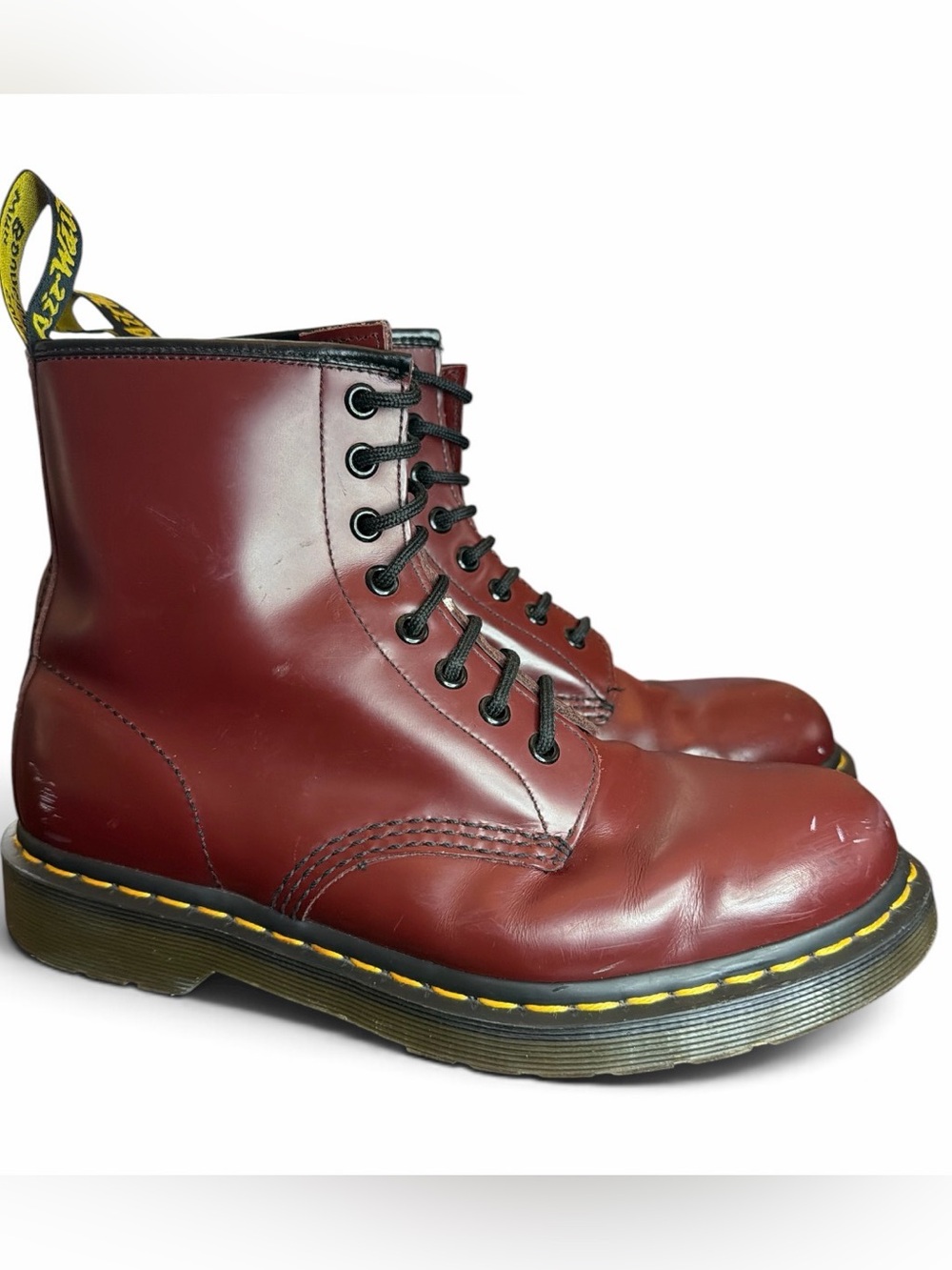 Dr. Martens 1460 Cherry Red Leather Boots UK 6 US 7/8 AirWair Docs